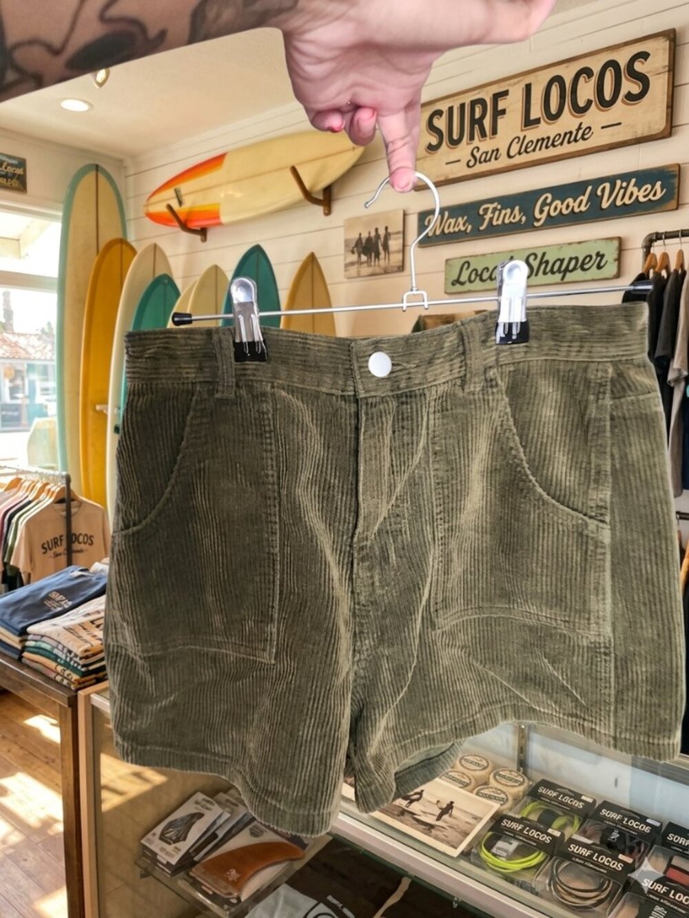 Boneyard Corduroy Shorts - Olive Green 🏄‍♀️🤙🤙🫒 - Picture 3 of 5